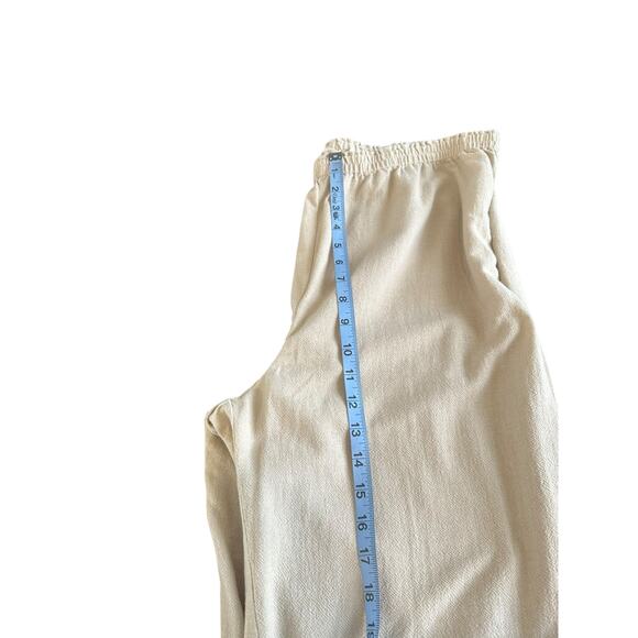 Soft Surroundings Pants Beige Pull On Stretch Relaxed Casual Straight Leg Large - Picture 9 of 11